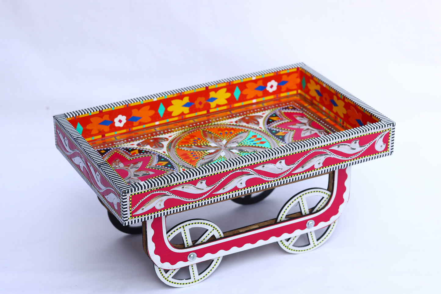 Gulabi Chamakpatti Wheelie Tray