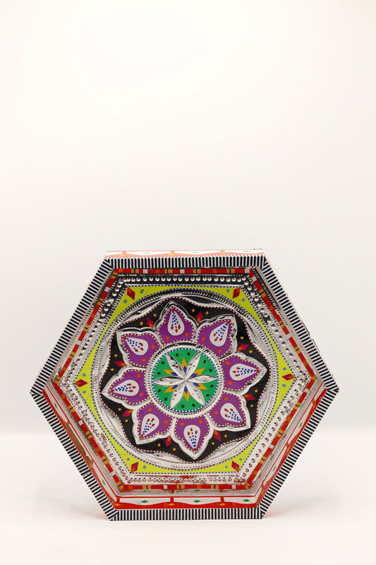 Handmade chamapkpatti hexagon tray for your tea parties and other evenings