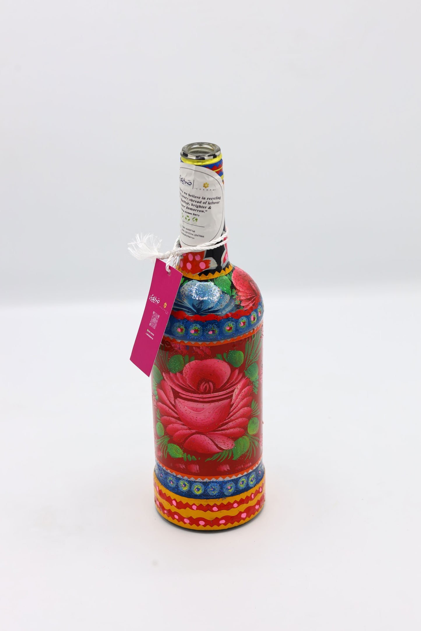 Hand Painted Glass Bottles