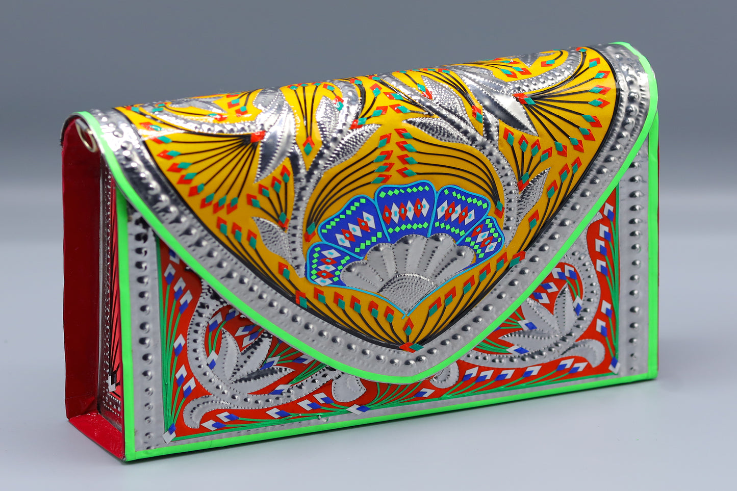 Peeli Phulkari Truck Art Clutch