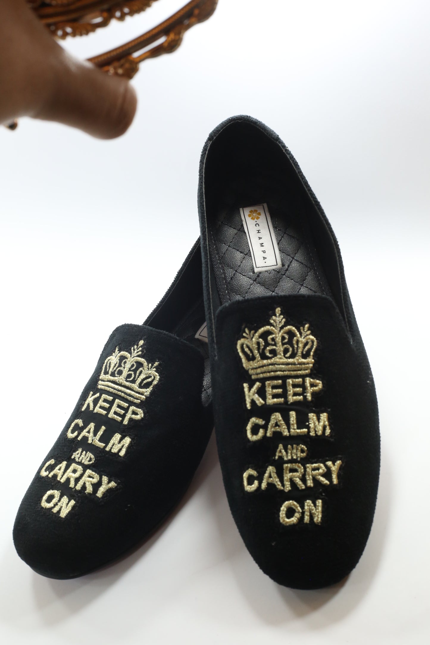 Keep Calm and Carry on Slip-ons