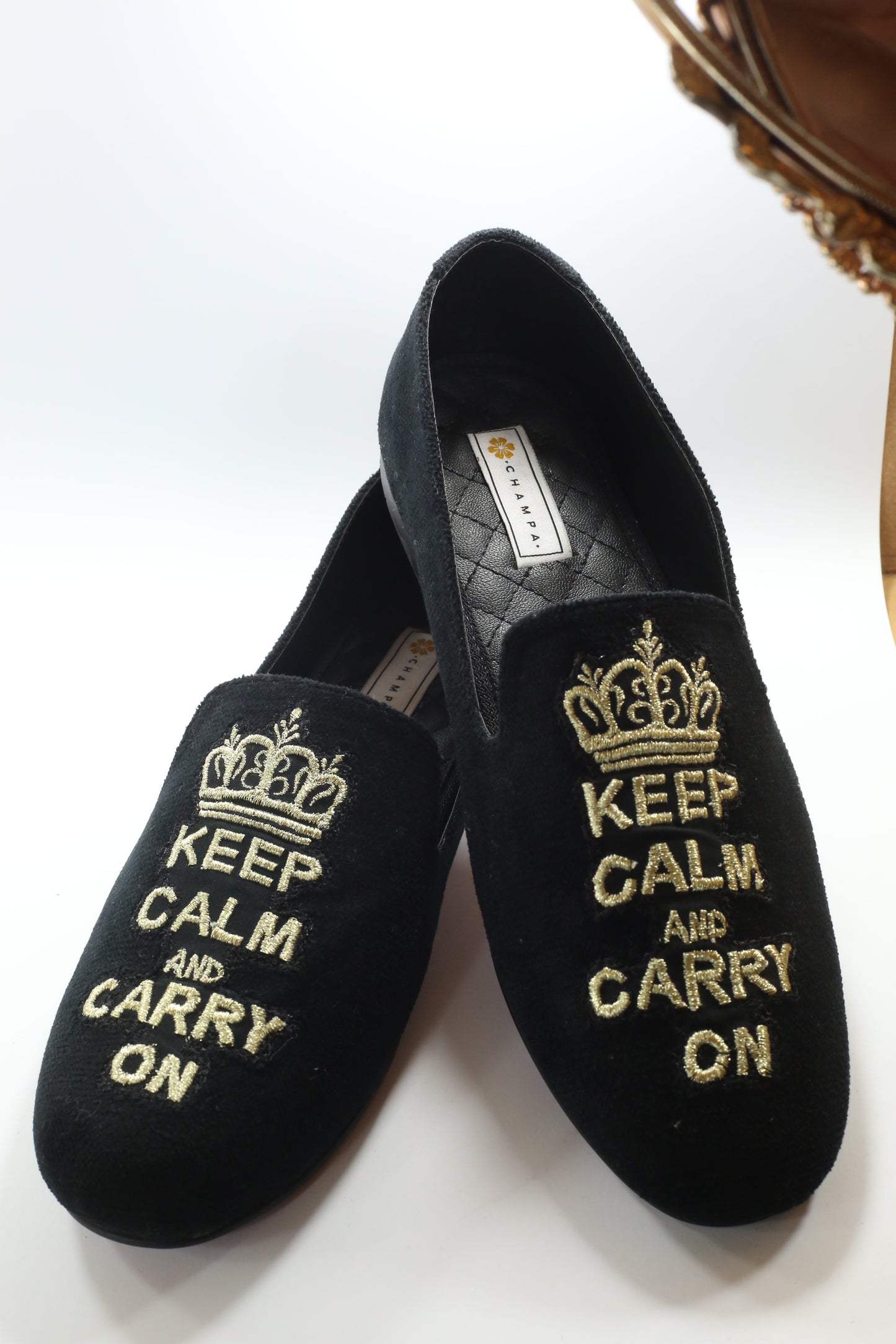 Keep Calm and Carry on Slip-ons