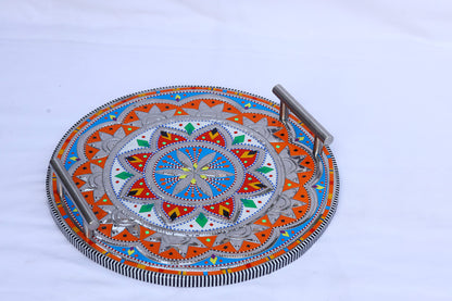 Round Chamakpatti Truck Art Tray