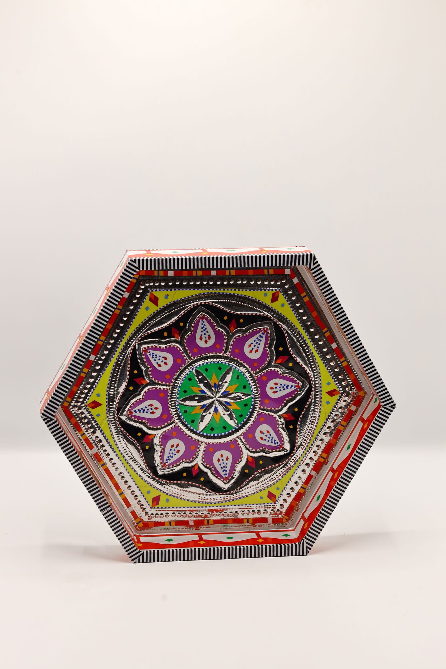 Handmade chamapkpatti hexagon tray for your tea parties and other evenings