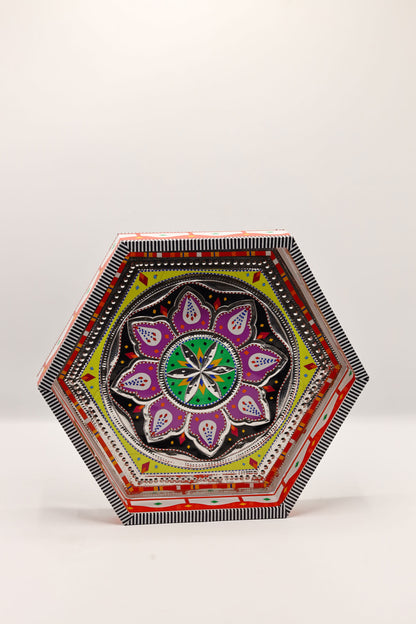 Handmade chamapkpatti hexagon tray for your tea parties and other evenings