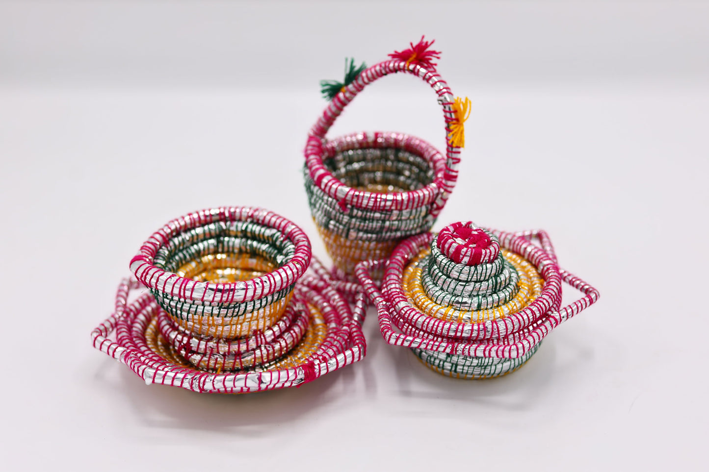Handmade miniature tokri for display