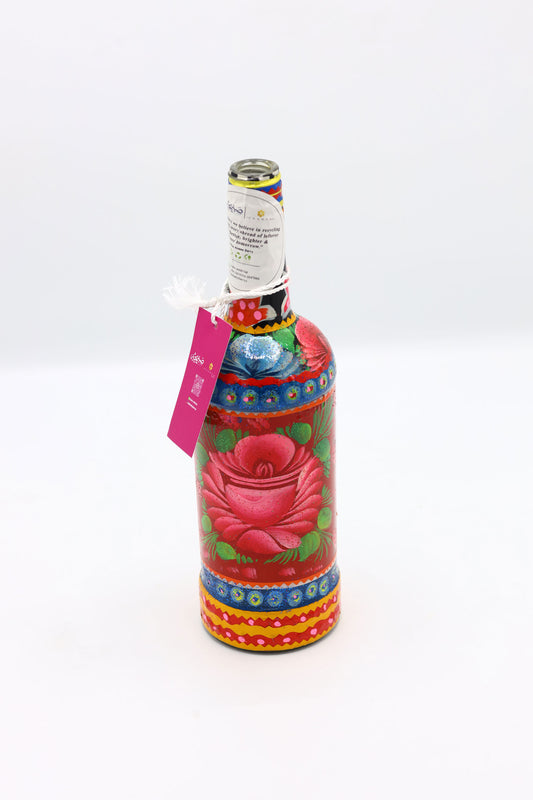 Hand Painted Glass Bottles