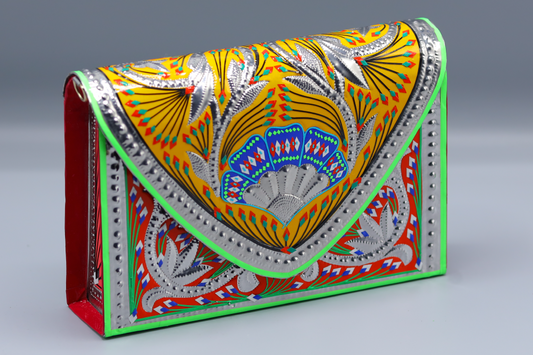 Peeli Phulkari Truck Art Clutch