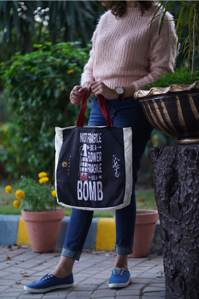 Fragile Like A Bomb Tote Bag
