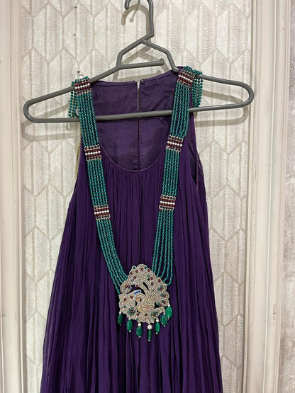 Purple Dress Sleeveless ( 2 piece)