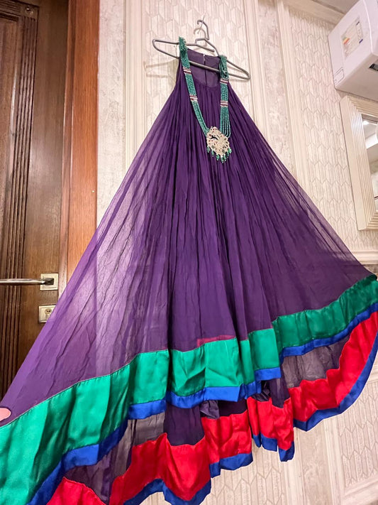 Purple Dress Sleeveless ( 2 piece)
