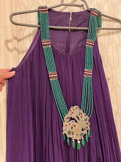 Purple Dress Sleeveless ( 2 piece)