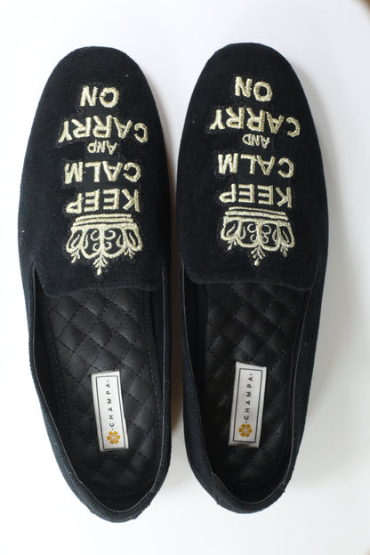 Keep Calm and Carry on Slip-ons