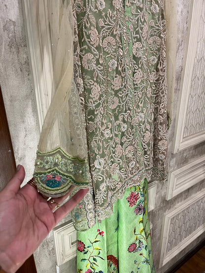 Nickie Nina Lime Green 2 piece Dress