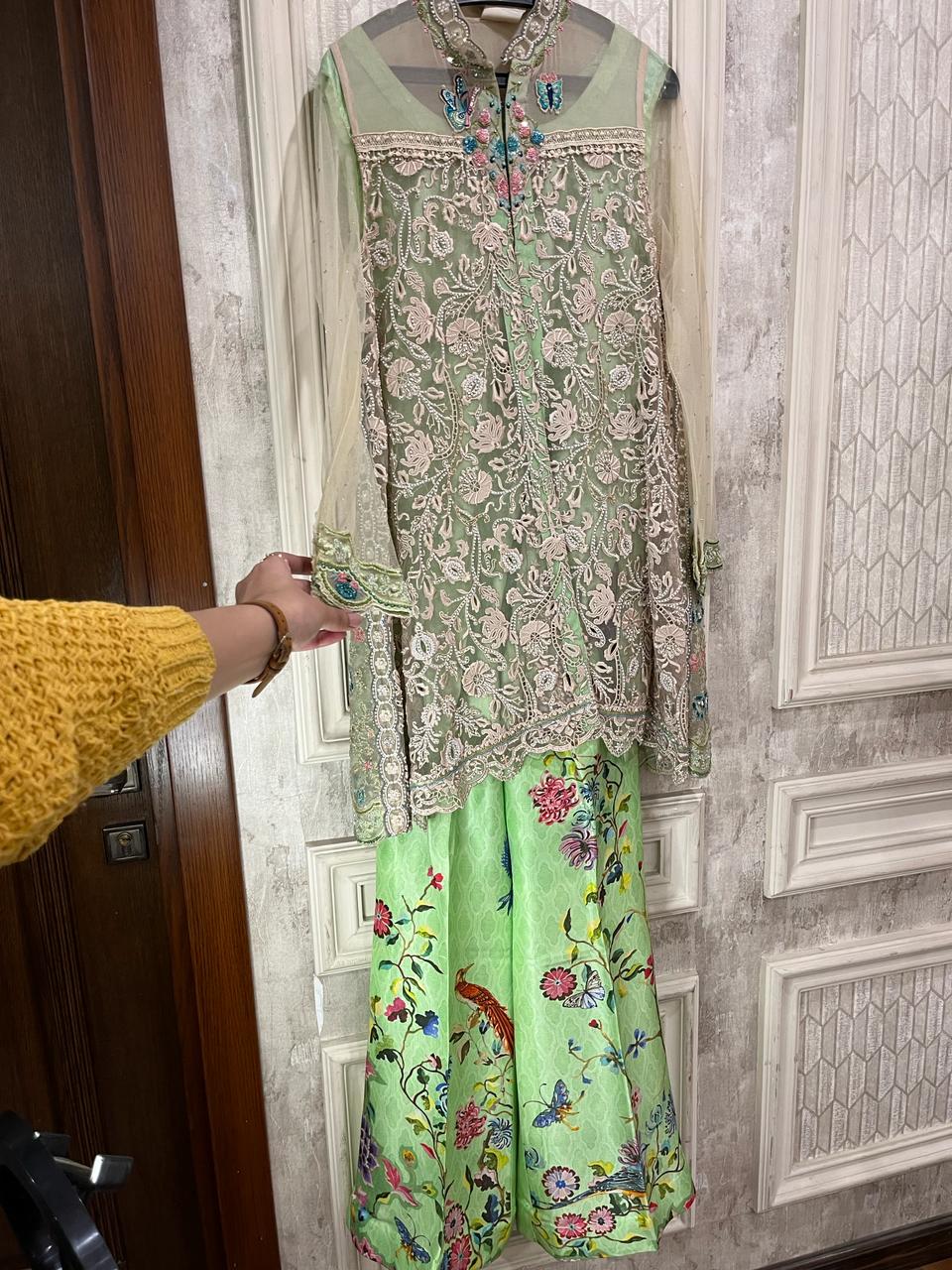 Nickie Nina Lime Green 2 piece Dress