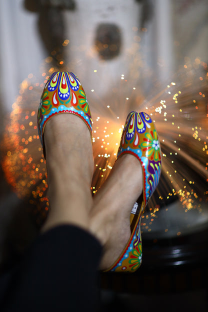 Satrangi Hand painted Khussa