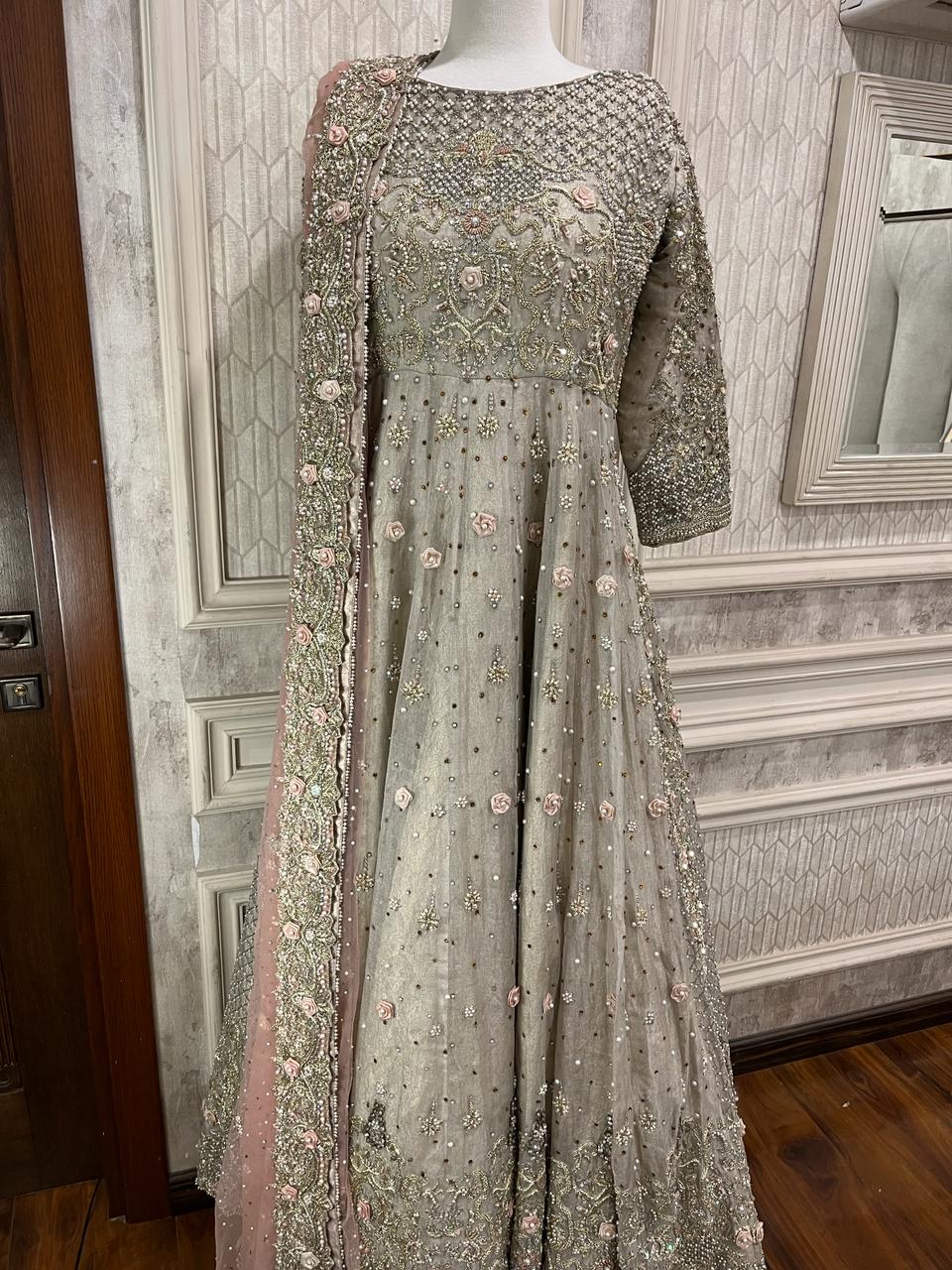2 Piece Silver Formal Dress
